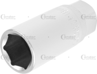 Condor Werkzeug, Produit: Inserts d'écrou de roue, extra long, 3 pièces,  1/2 ″, 150 mm, CrMo, hexagone 17-21 mm